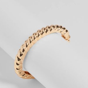 Sleek Glamour Clasp Bangle Bracelet