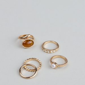 Stacked And Stunning Five Pack Ring Set