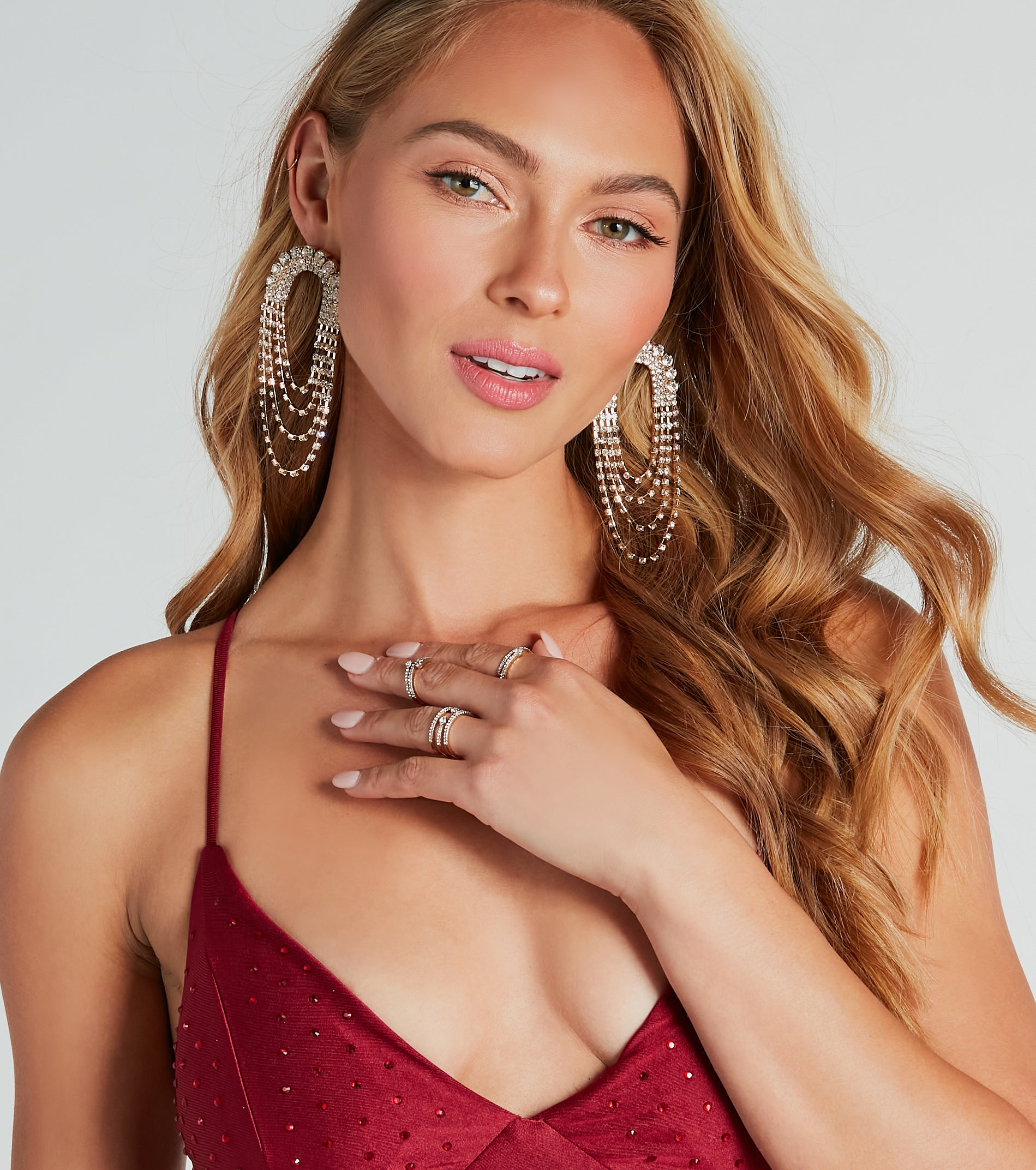 Simple Chic Sparkle Three-Pack Ring Set - Image 3