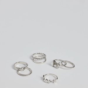 So Adorable Butterfly And Bow Rhinestone Ring Set