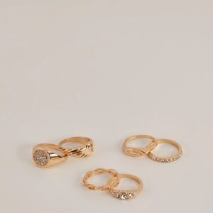 Glamorous Six Pack Ring Set