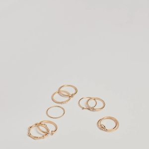 Sleek Trend Rhinestone Multi Ring Pack
