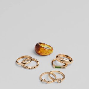 Ultimate Statement Multi Seven Pack Ring Set