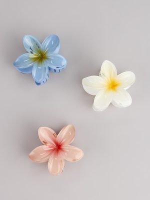 Beachy Blossom Three-Pack Hair Clip Set