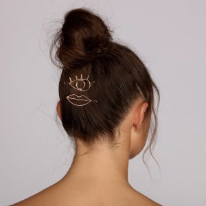 Eye And Lips Hair Clip Set