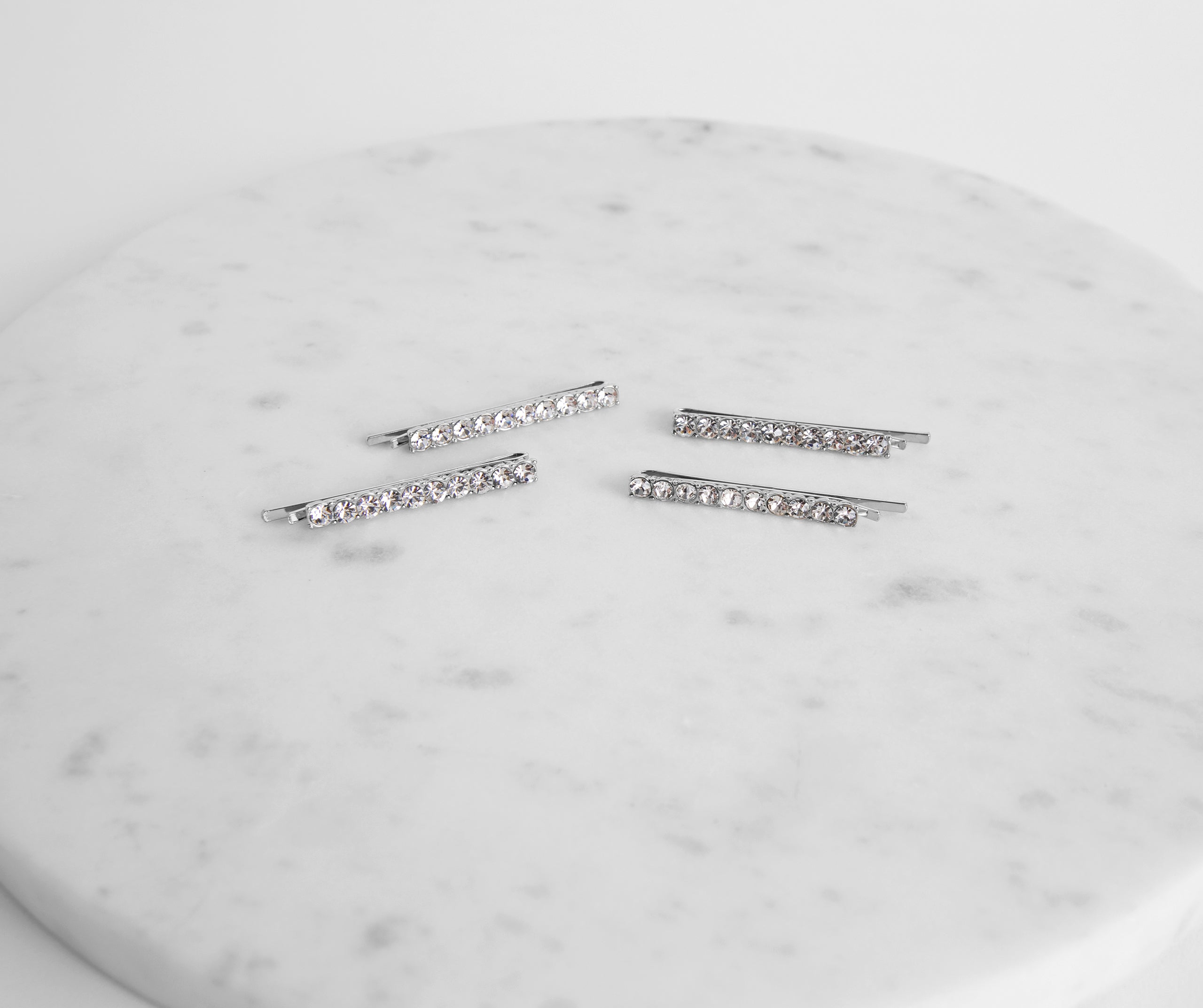 Chunky Rhinestone Hair Pin Set - Image 3