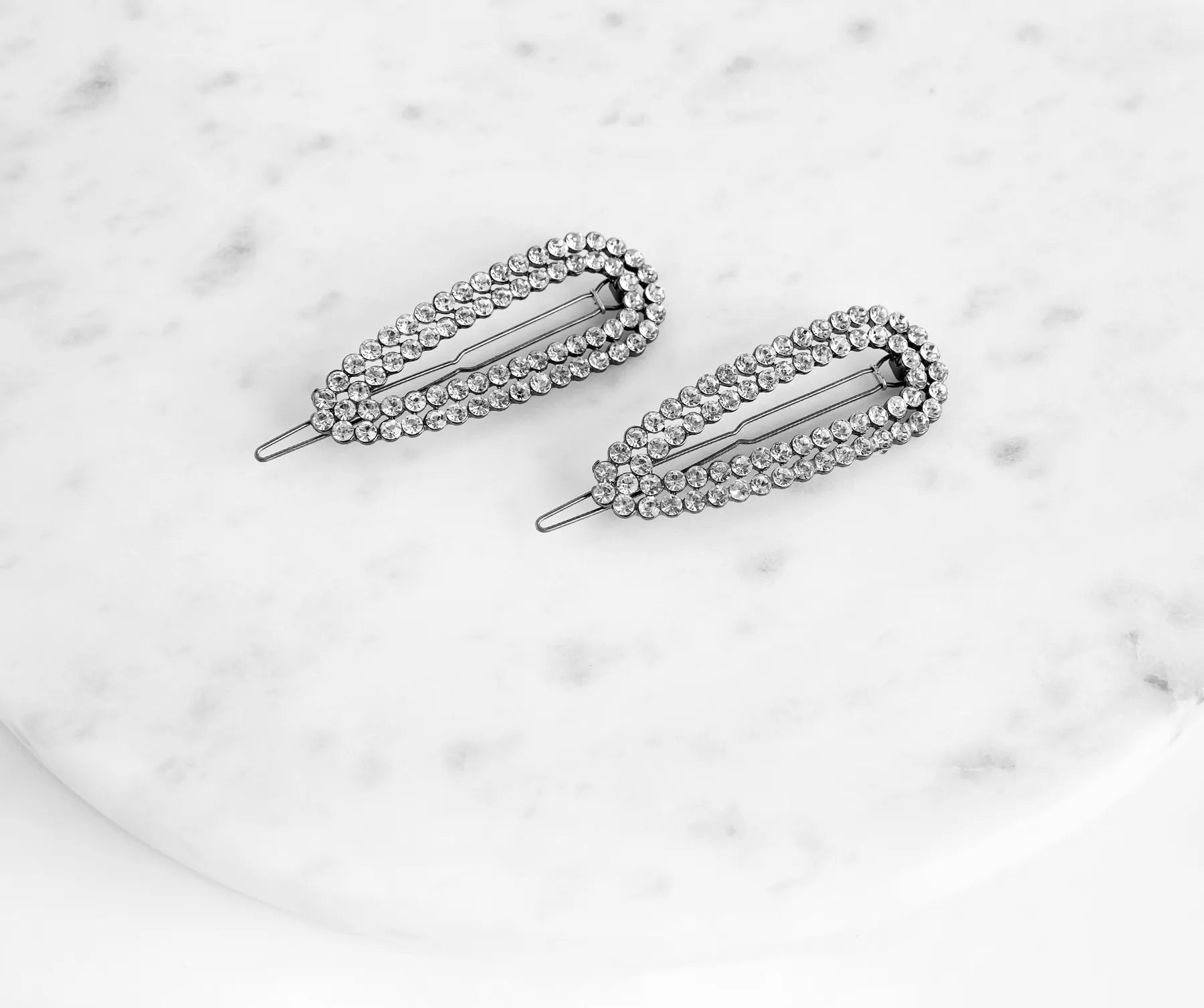 Glam And Glitz Rhinestone Hair Barrettes - Image 2