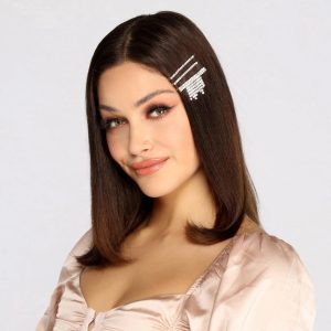 Rhinestone Fringe Bobby Pin 7 Pack