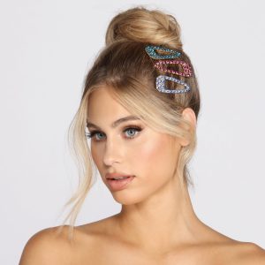 Shine Is On Your Side Rhinestone Teardrop Barrettes