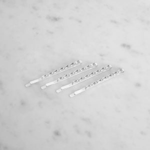 Baguette Rhinestone Bobby Pin 4 Pack