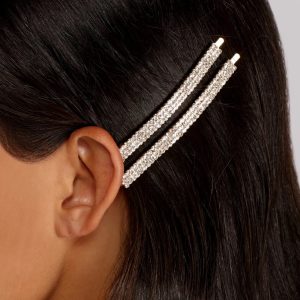 Enchanting Two Pack Rhinestone Bobby Pins
