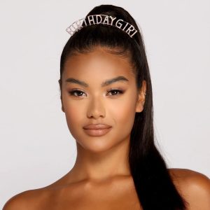 Birthday Girl Iridescent Rhinestone Headband