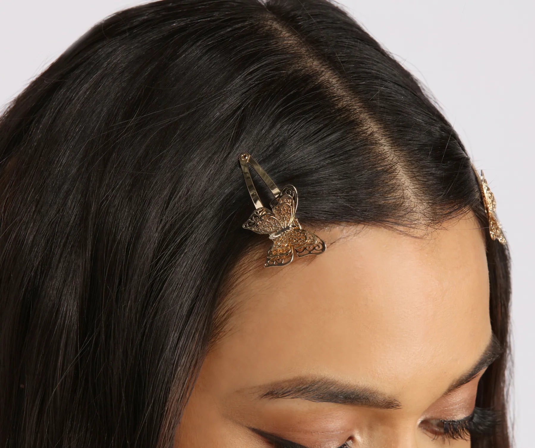 Two Pack Butterfly Hair Clips - Image 2