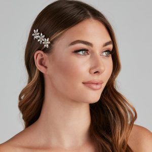 Floral Glam Rhinestone Barrette