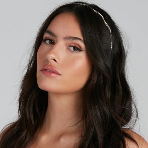 Dainty Rhinestone Scallop Headband