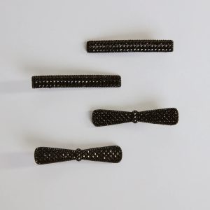 Chic Glam Rhinestone Studded Hair Barrette Set