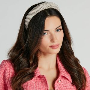 Posh Vibes Rhinestone And Pearl Headband