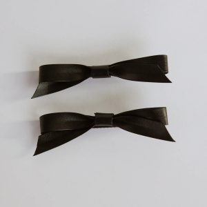 Stunning Extra Faux Leather Bow Barrettes