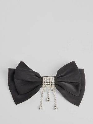 Graceful Glamour Satin Hair Bow Clip