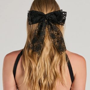 Darling Chic Floral Tulle Hair Bow Clip