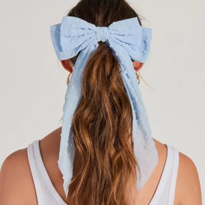 So Charming Polka Dot Chiffon Hair Bow Barrette