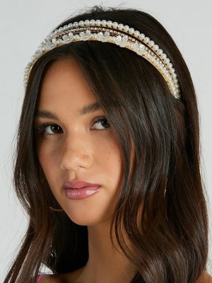 Meant To Be Pearl And Rhinestone Headband Set