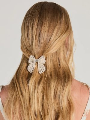 Charming Hour Faux Pearl Bow Hair Clip