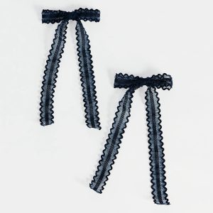 Graceful Chic Lace Barrette Hair Bow Set