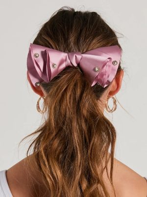Pretty And Polished Satin Bow Barrette