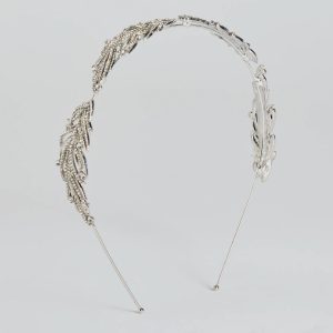Statement Rhinestone Leaf Headband