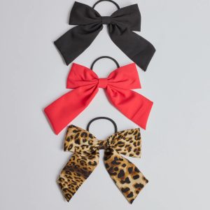 Bow Hair Tie Three Piece Set