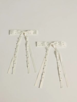 Adorable Vibes Pearl Hair Bow Set