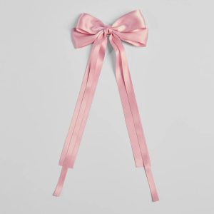 Sleek Sophistication Satin Long Hair Bow