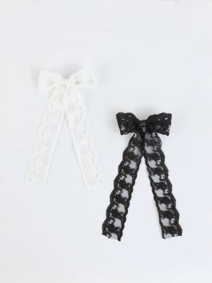 Flirty Cuteness Two-Pack Lace Hair Bows