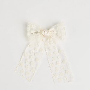 Poised Attitude Lace Hair Bow Clip