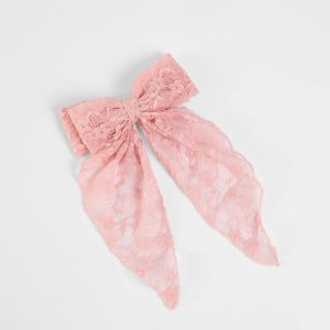 So Cutesy Long Lace Hair Bow