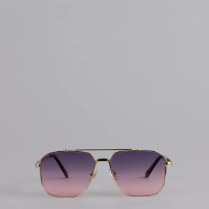 Sunset Drip Retro Aviator Sunglasses