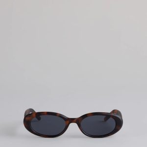 Retro Mood Tortoiseshell Oval Sunglasses