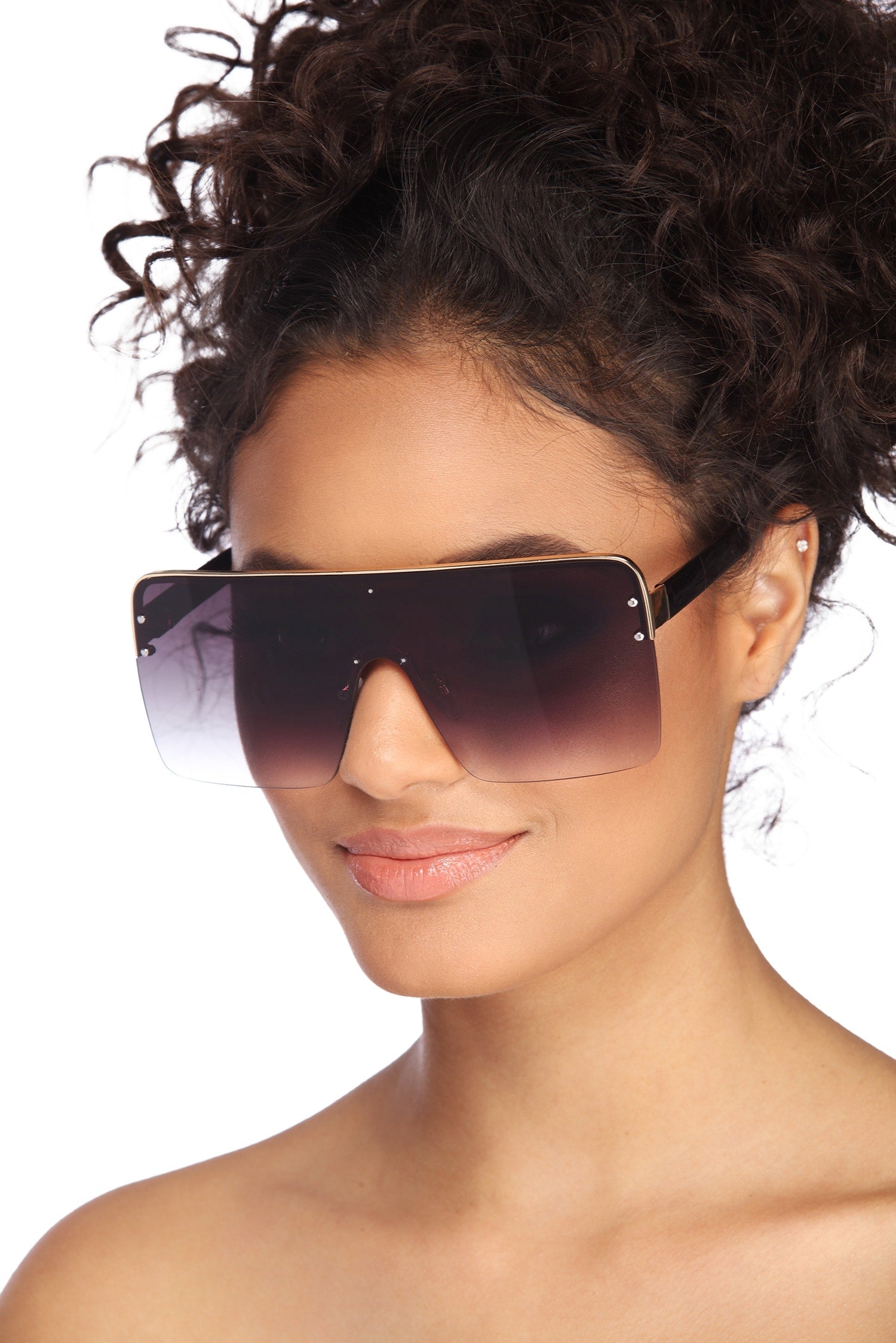 Studded Shield Sunglasses - Image 3