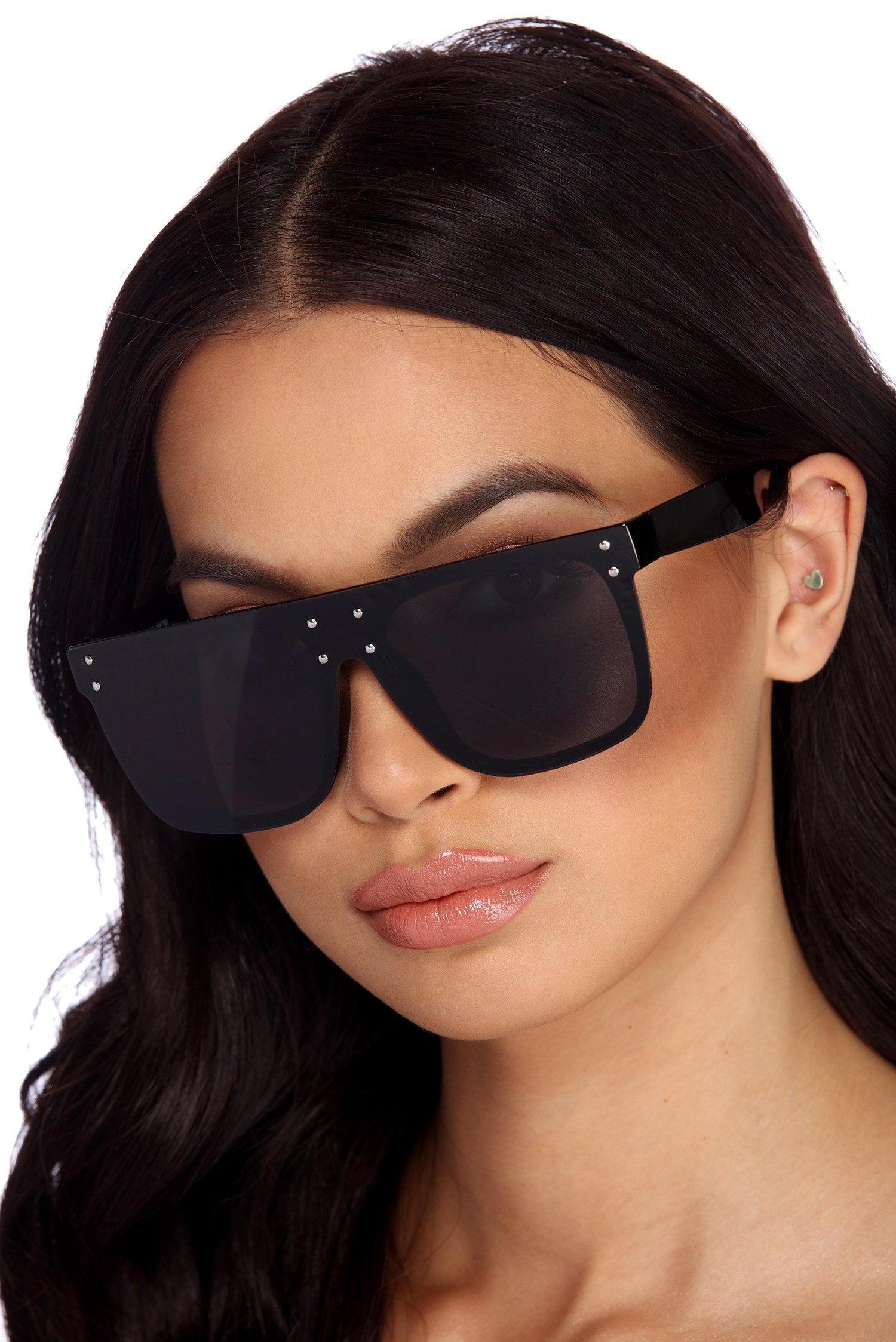 Studded Brow Bar Sunglasses - Image 2