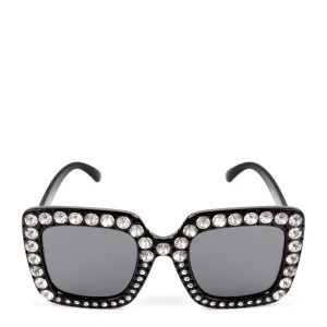 XL Rhinestone Trim Sunglasses