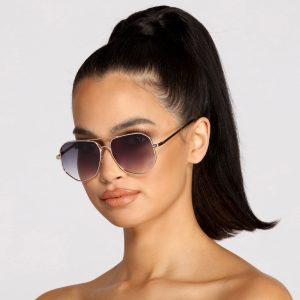 Shady Lady Ombre Aviator Sunglasses
