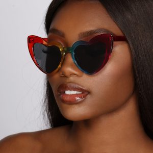 Juicy Rainbow Heart Shaped Sunglasses