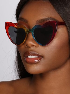 Juicy Rainbow Heart Shaped Sunglasses