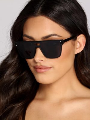 Stylishly Studded Flat-Top Sunglasses