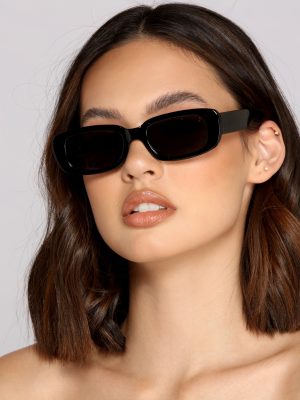 So Sleek And Chic Rectangle Sunglasses