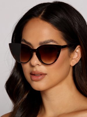 Leopard Print Cat Eye Sunglasses