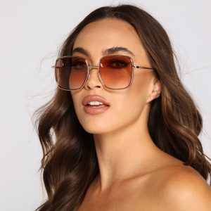 So Hollywood Ombre Square Sunglasses