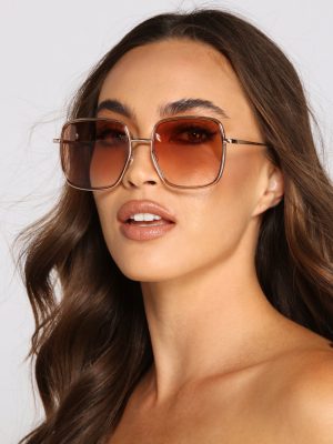 So Hollywood Ombre Square Sunglasses