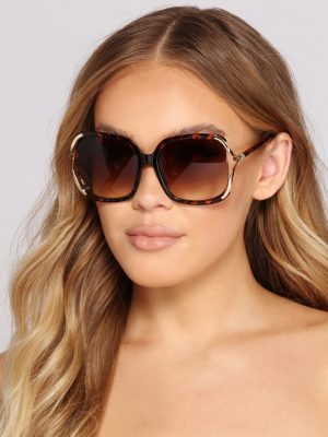 Glamorous Diva Square Frame Sunglasses